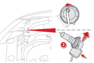 Citroen C4 Aircross. Austausch der Glühlampen des Fernlichts