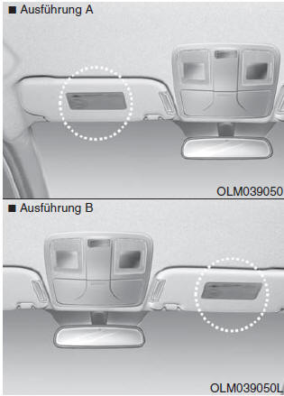 Hyundai ix35. Airbag-Warnschild
