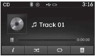 Hyundai ix35. Menü Audio-CD-Modus