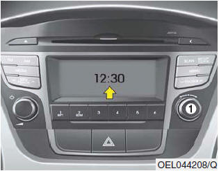 Hyundai ix35. Digitale Zeituhr
