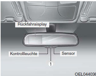 Hyundai ix35. Elektrochromatischer Innenspiegel mit RCD