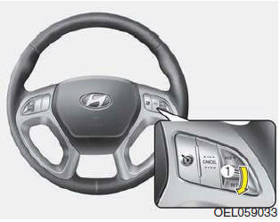 Hyundai ix35. Festlegen der Tempomat-Geschwindigkeit