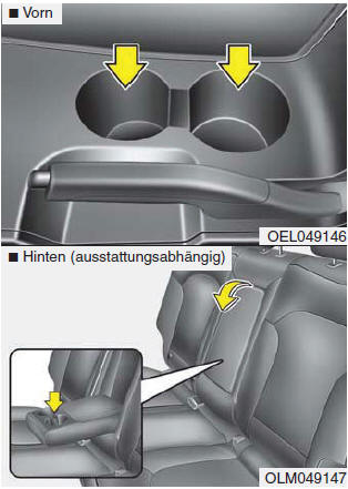 Hyundai ix35. Getränkehalter