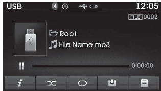 Hyundai ix35. Menü USB-Modus