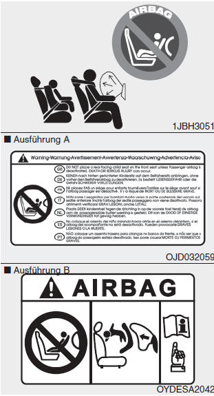 Hyundai ix35. Platzieren Sie keine Kinderrückhaltesysteme auf dem Beifahrersitz