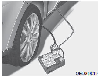 Hyundai ix35. Verwendung des Tire Mobility Kit