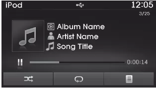Hyundai ix35. Menü iPod-Modus