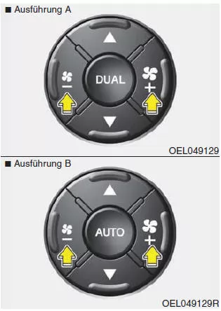 Hyundai ix35. Gebläsedrehzahlregler