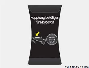 Hyundai ix35. Kupplung betätigen für Motorstart