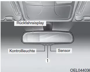 Hyundai ix35. Elektrochromatischer Innenspiegel mit RCD