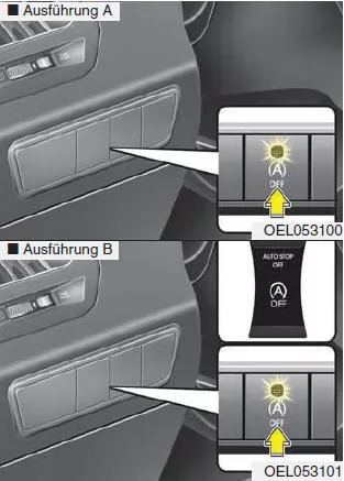 Hyundai ix35. Deaktivierung der Start-/Stopp-Automatik