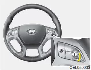 Hyundai ix35. Absenken der eingestellten Tempomat-Geschwindigkeit