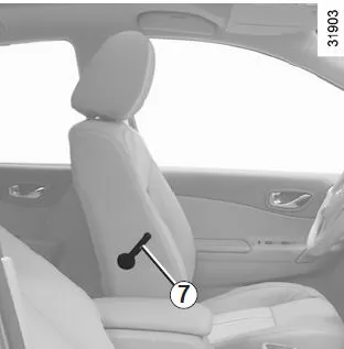 Einstellen der Lendenstütze des Fahrersitzes