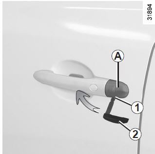 Verwendung des integrierten Schlüssels der RENAULT Keycard